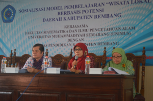 Kepala Dinas Kabupaten Rembang, Bapak. Drs. Nur Effendi, M.Pd, Ibu Dr. Eny Winaryati, M.Pd., dan Dr. Sri Haryani, M.Si